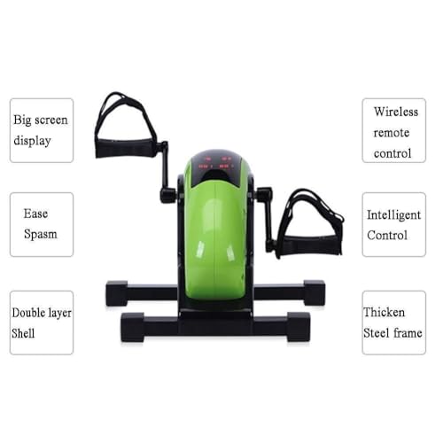 Image of Under Desk Bike Pedal Exerciser - Stationary Leg /Arm Peddler Portable Home Rehab Machine for Stroke & Hemiplegia Low Impact Exercise Seniors Recovery