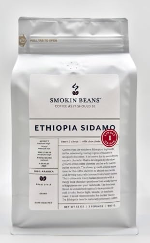 Smokin Beans Café en Grano Tostado Medio 2 lb miniatura 1