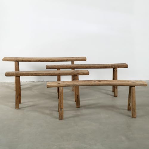 Image of Approx. 3-3.5ft. Long Vintage Noodle Bench Weathered Natural (Size & Finish Vary)