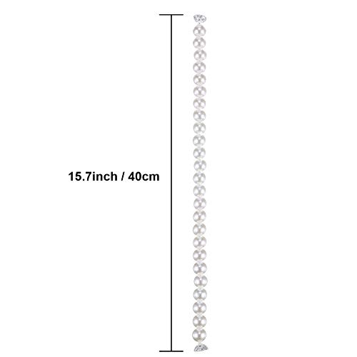 Curtain Tiebacks, Elegant Pearl Magnetic Curtain Tieback Decorative Drapery Holdbacks Rope Holder for Home, Office (2 Pairs) - Image 3