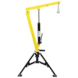 Hydraulic Pickup Truck Crane - 1 Ton Carbon Steel Vehicle-Mounted Crane, 1000 Lbs Capacity, 3 Boom Capacities: 500 Lbs, 750 Lbs & 1000 Lbs, Ideal for Construction, Industry, Forestry