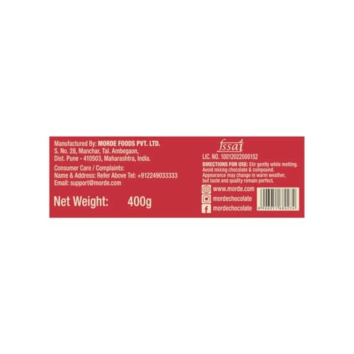 Image of Morde White Compound Bar 400 g, Chocolate for Baking and Confectionery, 400g
