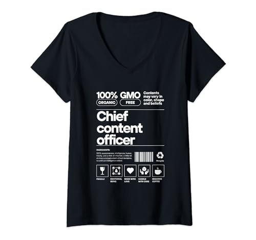 Mujer Director de contenido Creador de contenido Camiseta Cuello V