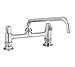 T&S Brass 5F-8DLX06 Faucet, 8" Centers, Deck Mount, 6" Swing Nozzle