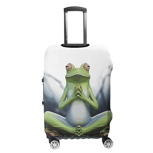 Funny Yoga Frog Printed Luggage Cover Protector, Fits 18-32 Inch Luggage4