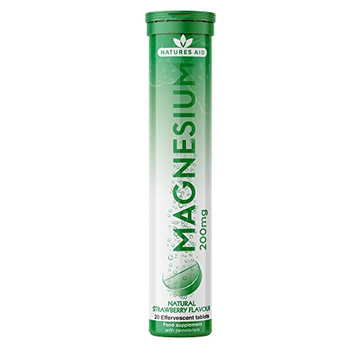 Natures Aid Magnesium Effervescent Tablets - Strawberry Flavour
