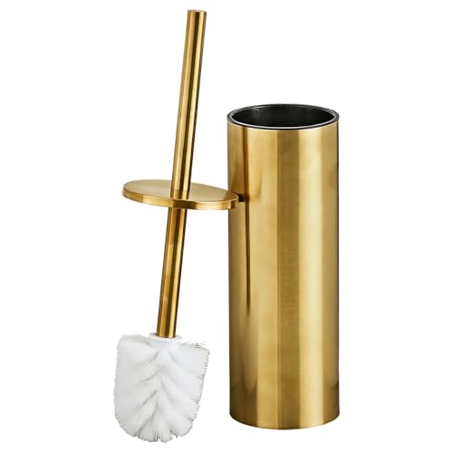 Support brosse WC or pour une décoration de toilettes chic