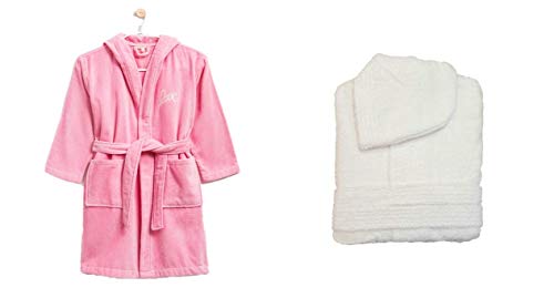 MAYRA Accappatoio Junior in Morbida Spugna di 100%...