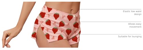 Image of FaroDor Cute Micro Pajamas Shorts for Women Low Rise Side Slit Ruched Lounge Shorts Pj Bottoms