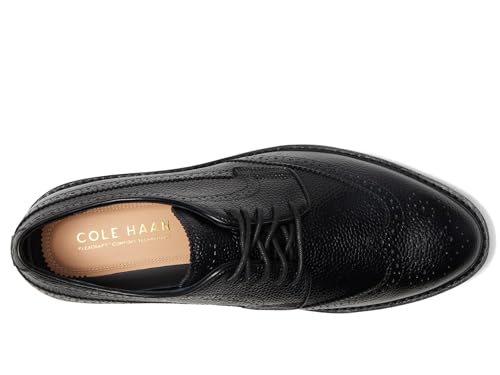 Cole Haan Cole Haan Men's Judson Grand Wingtip Oxfords, Black Scotch Grain/Black, 9.5-M US