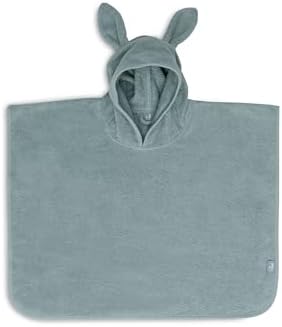 Jollein Badeponcho Kinder 1-4 Jahre - Terry, Sea Green - 100% Baumwolle - Frottee - OEKO-TEX-Zertifiziert - Mit Kapuze Mit Ohren - Badeponcho für Mädchen und Jungen