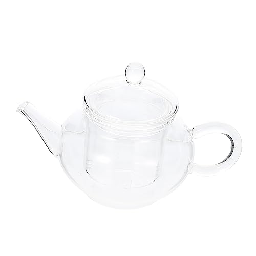 OKUMEYR Tetera De Vidrio Grueso Con Infusor Desmontable y Filtro Inoxidable Para Té Resistente Al Calor Para Hogar y Oficina