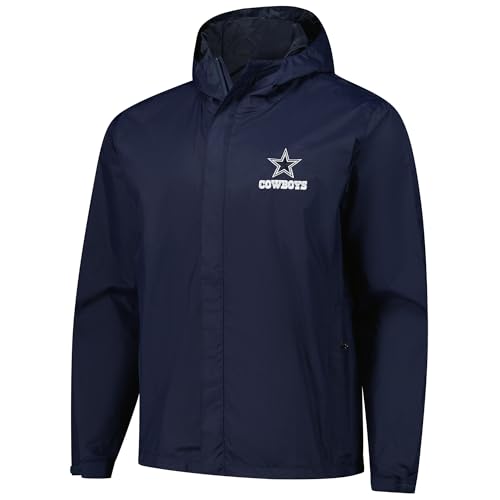 Image of Dunbrooke Men's NFL Tropic Waterproof Packable Full-Zip Hoodie Jacket