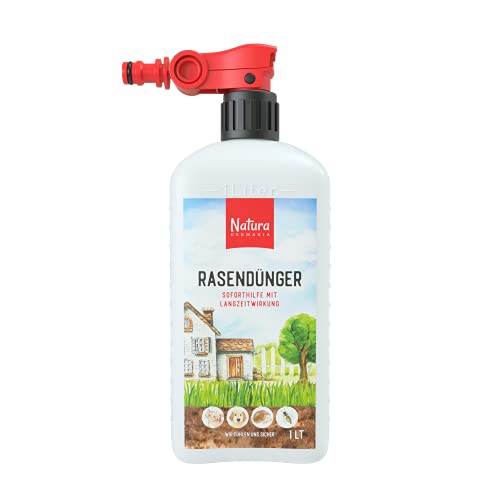 Natura Germania® flüssiger Rasendünger 1 LT mit Sprayeinrichtung - für 100 m² - für ansehnliche Rasen - einfache Handhabung Cover