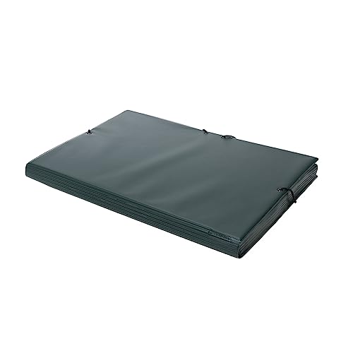 Grafoplás Folder F with Elastic Band, Plastic Flap - Green, Folio