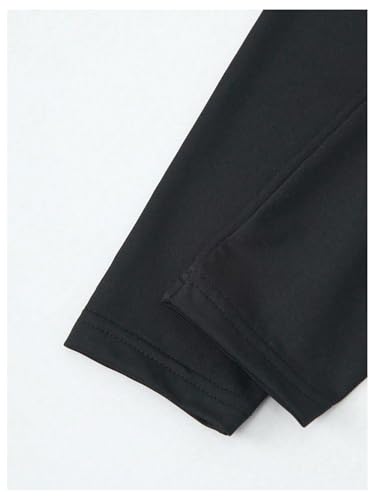 Verdusa Pacote com 2 leggings femininas com laço e saia elástica atlética para treino, Preto e rosa,