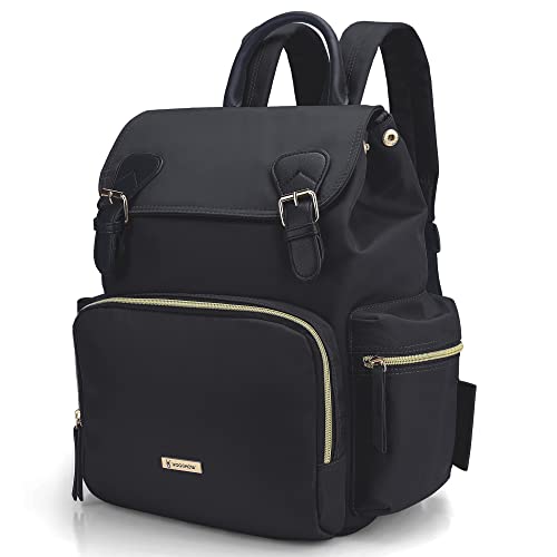 VS VOGSHOW Diaper Bag Backpack: Multifunctional Stylish Travel Baby Bag with Crossbody Strap