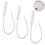 Xinzistar 3 Stück 45cm Reinigungsbürsten für Abwasserkanäle, Flexible Abflussreinigungsbürste Rohrreiniger Haare Entferner Drain Reinigungsbürste für Badezimmer,Küchen,Entfernen Langer Haare