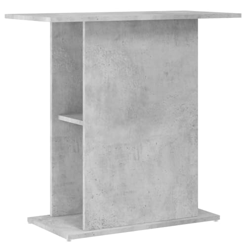 vidaXL Support pour Aquarium, Armoire pour Aquarium avec Compartiments, Meuble de Base pour Aquarium avec Rangement Intérieur, Gris Béton Bois d'Ingénierie