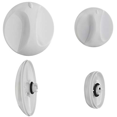 Masterpart White Control Knob Set for Galaxy Aqua 1000, 2000, 3000, 4000 Electric Showers