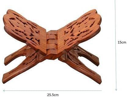 Image of Book Reading Stand |Wooden Brown Rehal Handmade |Handcrafted Sheesham Premium Geeta /Quran /Bible /Ramayana Holy Book Stand (Brown 01)