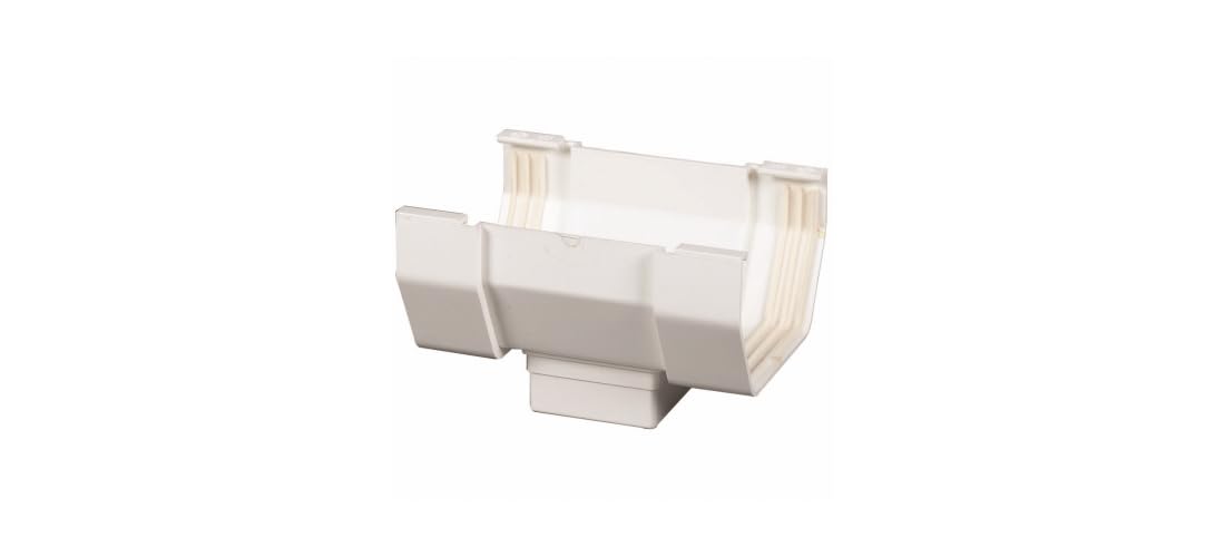 Amerimax T0506 Gutter Drop Outlet, Vinyl, White