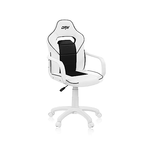 Drw, Silla De Escritorio, Estudio O Despacho, Sillon Gaming, Acabado En Color Blanco Y Negro, Medidas: 46,5 Cm Ancho X 46 Cm Largo X 98-109,5 Cm Alto Drw, Silla De Escritorio, Estudio O Despacho, Sillon Gaming, Acabado En Color Blanco Y Negro, Medidas: 46,5 Cm Ancho X 46 Cm Largo X 98-109,5 Cm Alto