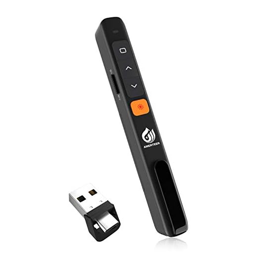 Wireless Presenter, AMERTEER RF 2.4GHz USB and Type-C Presentation Remote with Hyperlink &Volume Control PowerPoint Remote Clicker for Mac Book/Air/Pro