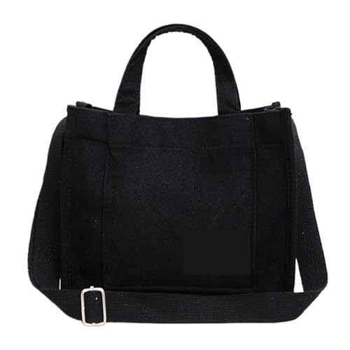 Women's Canvas Casual Tote Bag Retro Art Canvas Crossbody Bags for Women Corduroy Zipper Shoulder Handbags