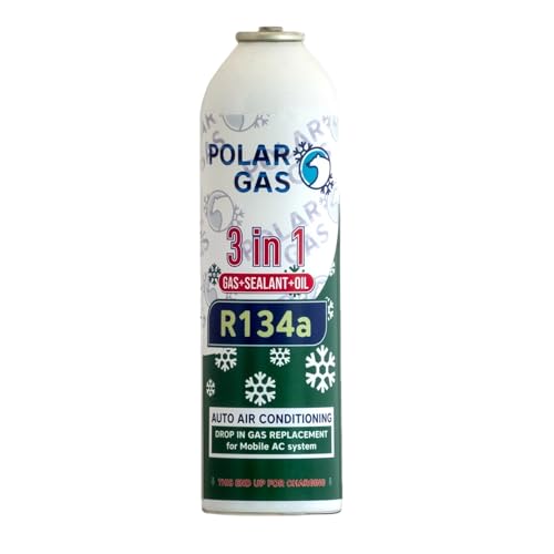 3IN1 3-in-1 Car A/C Recharge Kit R134a Replacement Gas Oil & Sealant Leak Stop Aircon Refill Without Hose DIY Air Conditioning Recharge Compatible with R134a Systems (3in1)