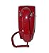 Cortelco 255447-Vba-Ndl Wall No Dial Phone Red