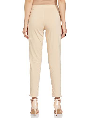 Image of GO COLORS Soft Cotton Stretch Kurti Pants Full Length for Women| Breathable, Mid Rise