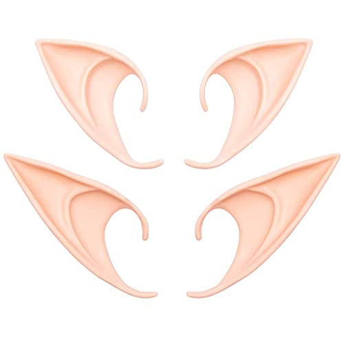 BigCheer Elf Ears - orelhas de elfo, suaves para cosplay, Halloween, disfarce de cosplay, festa de Natal, 2 unidades
