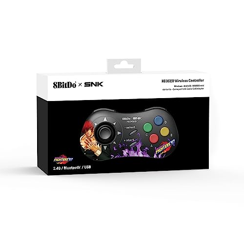 Iori Yagami Edition : 8Bitdo Manette Bluetooth Style SNK Neo Geo compatible PC Windows Android & Neo Geo Mini Neuf - vue 6