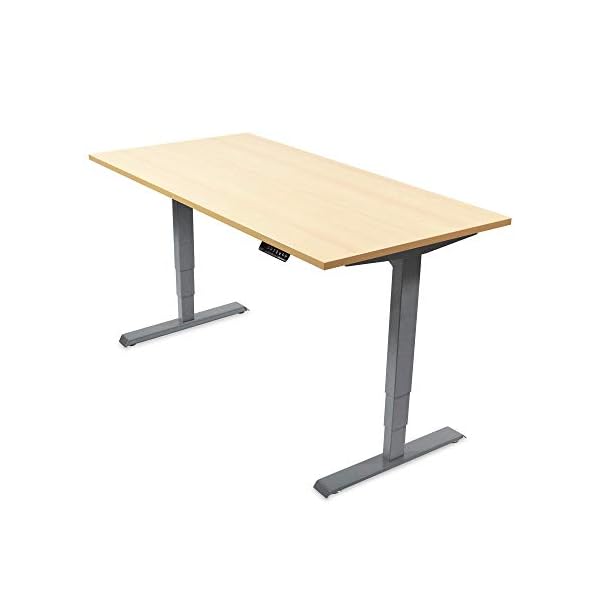 Ergotopia Elektrisch höhenverstellbarer Schreibtisch 5 Jahre Garantie | Ergonomischer Steh-Sitz Tisch mit Memory…