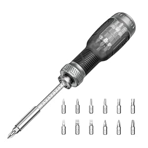 13-in-1 Multi-bit Screwdriver Set Tool All in One, [Super Durable] Screw Driver, Repair Kit, Man Gift, Flat Head/Slotted/Philips/Torx/Square/Hex,Nut Driver