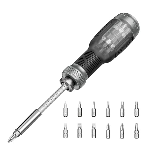 13-in-1 Multi-bit Screwdriver Set Tool All in One, [Super Durable] Screw Driver, Repair Kit, Man Gift, Flat Head/Slotted/Philips/Torx/Square/Hex,Nut Driver