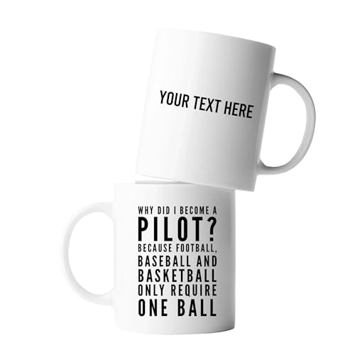 Image of Panvola Personalized Why Did I Become A Pilot Customized Pilot Coffee Mug 11 oz White