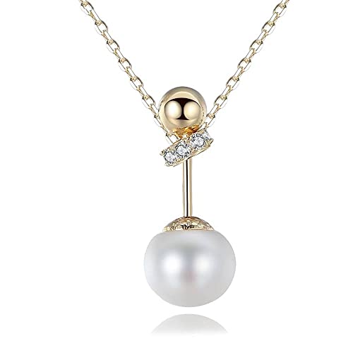 Pendentif perle d'eau douce en argent, le cadeau unique pour femme au style coréen