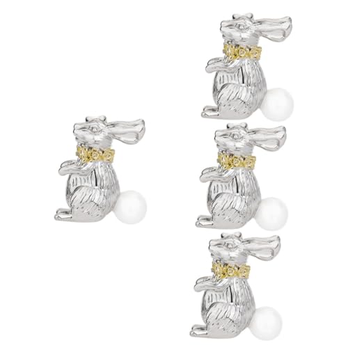 Broche oreilles lapin en perles pour sécuriser un décolleté ou gilet