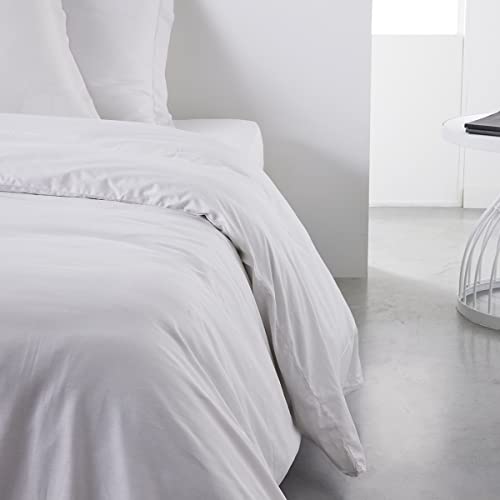 Cotton Duvet Cover 240 x 260 cm for 2 People, White, Jumeau - Image 2