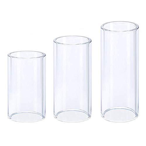 3 Pcs Glass Guitar Slides 51MM 60MM 70MM Finger Slides for Electric & Acoustic Guitar Bass