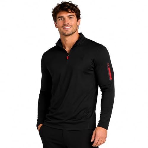 Spyder Mens Mock Neck Sweatshirt - 1/4 Zip Athletic Performance