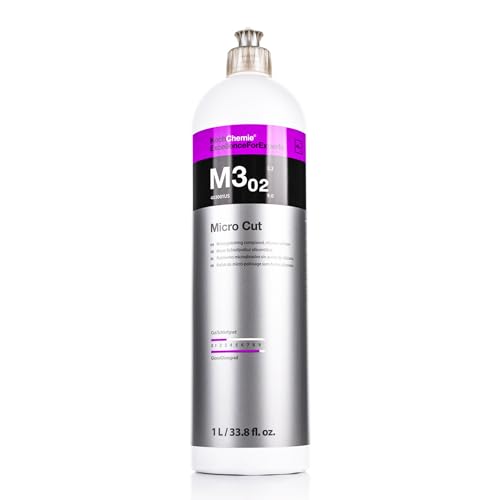 Koch-Chemie - Micro Cut Polishing Compound - Silicone Oil-Free; Permanent Removal of Holograms, Fine Scratches, and Sanding Marks to P3000 Grain Size; High Gloss Finish (1 Liter)