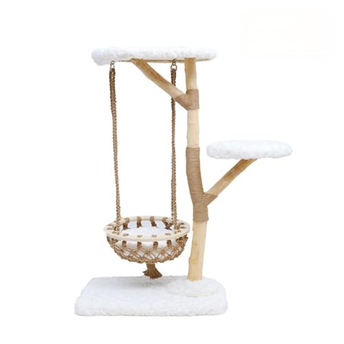 Hamaca Grande con Columpio, Poste rascador Compartimentos de Varios Niveles, Juguete for Gatos Forma Nube, condominio for(M)
