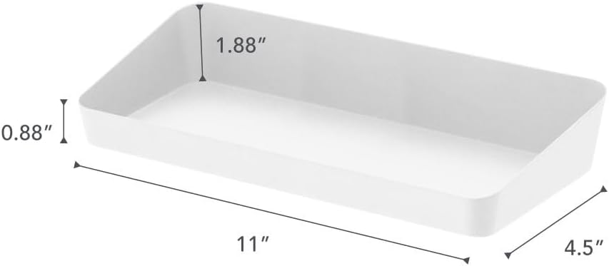 Yamazaki Home Tower Space Saving Vanity Tray - 5.25" X 11.75" - Steel