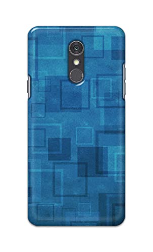 Image of Printed Hard Back Cover Case for LG Q7 | LG Q7 Plus Back Cover (Plain Azure Blue) -1302