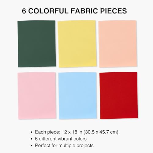 Image of 6 PCS Colorful Aida 14 Count Cross Stitch Fabric Set - 12x18 Inch Multicolor Cotton Embroidery Material Fabric Premium Aida for Needlework Embroidery Cloth Kit for DIY Projects & Crafts