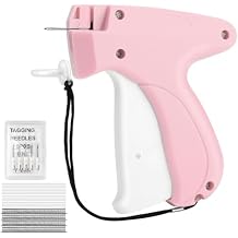 Stitch Gun for Clothes Quick Clothing Fixer & Tagging Gun with 6 Needles & 1000 Black+1000 White Fasteners, Handheld Sewing Tool for Instant Repairs, Quilting, Retail Price Tags No Thread Needed Pink