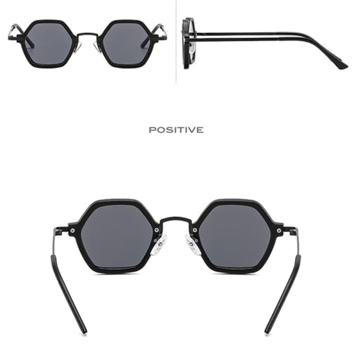 Hexagon Sunglasses Women Men Colorful Resin Lens Alloy Metal Frame Sun Glasses UV400,m13994